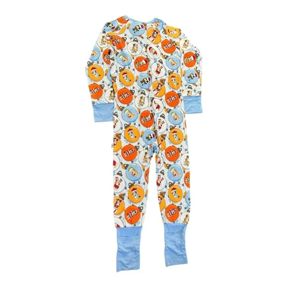 BOJC 3T Holiday Heelers Bluey Zippy Footie Bamboo Pajamas NWT - Picture 2 of 4